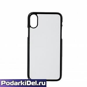 Чехол пластиковый IPhone X/XS черный (вставка под сублимацию) Чехол пластиковый IPhone X/XS черный (вставка под сублимацию)