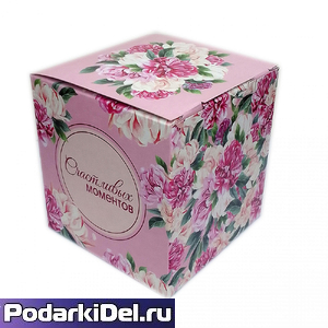 Коробка подарочная для КРУЖКИ "Пионы.Самой прекрасной"