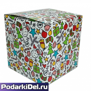 Коробка подарочная для КРУЖКИ "Новогоднее конфетти"