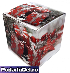 Коробка подарочная для КРУЖКИ "Новогодние подарки" 