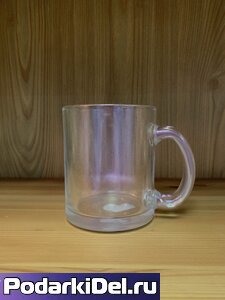 Кружка стеклянная фиолетовая НЕОН