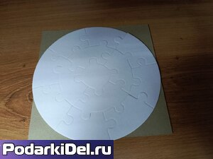 Пазл для сублимации КРУГ d-20см 13 деталей