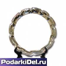 Тарелка металлическая круглая (фигурная окантовка) D-20см 
